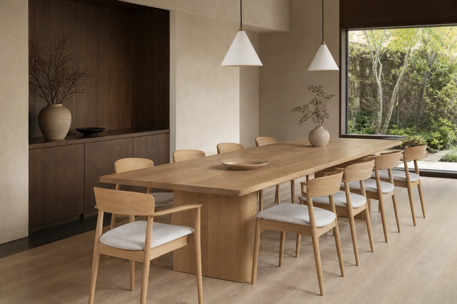 Warm dining room interior